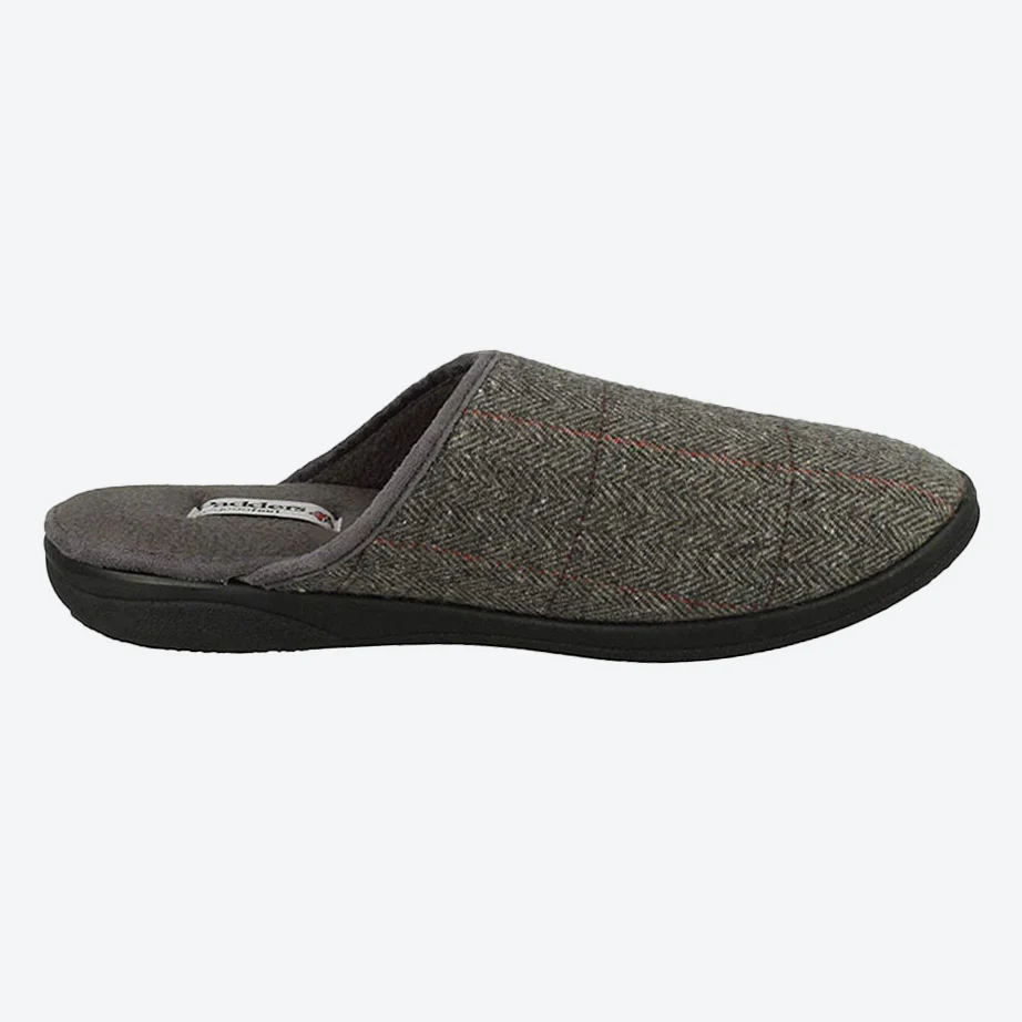 Mens Wide Fit Padders Stag Mule Slippers - Image 6